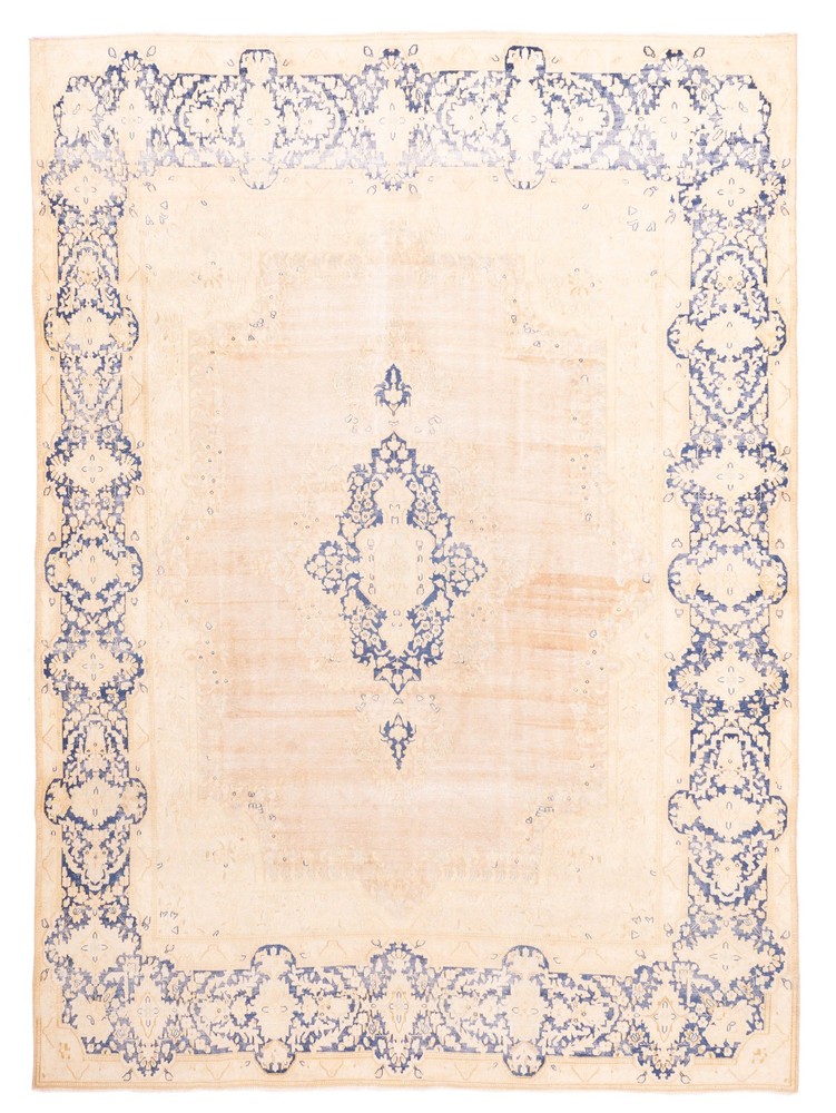 Vintage Hand-Knotted Area Rug 9'9" x 13'4" Traditional Oriental Wool Carpet