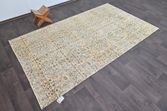 Oushak Turkish Vintage Rug 5×8 Kilim Rug Anatolian Handmade Boho Decor BEIGE