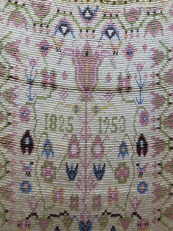 Vintage Fabulous Hand Knotted Dated Swedish Scandinavian Rya Shag Wool RugCarpet gallery