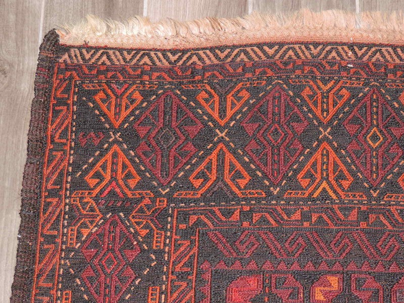 4x8ft. Handmade Sumak Kilim Wool Runner gallery