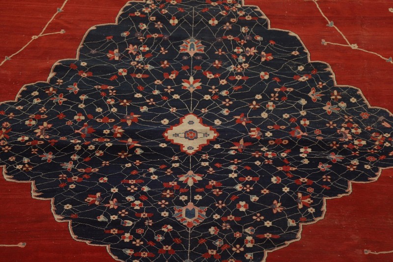 Masterpiece Antique Open Filed Rug Palace Size Handmade Pre-1900 Carpet 14x20 gallery