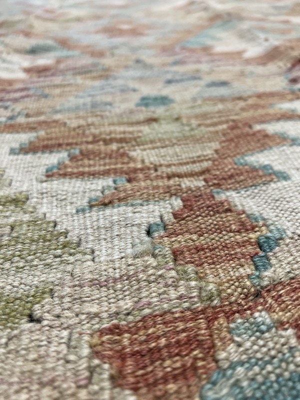 Vintage Kilim Traditional Hand Made Oriental Wool Kilim 4ft11inx3ft 145cmx99cm gallery