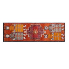 Vintage Turkish Oushak Runner 3×9 ft | 95 x 270 cm Handmade Wool Rug, 60+ Yr