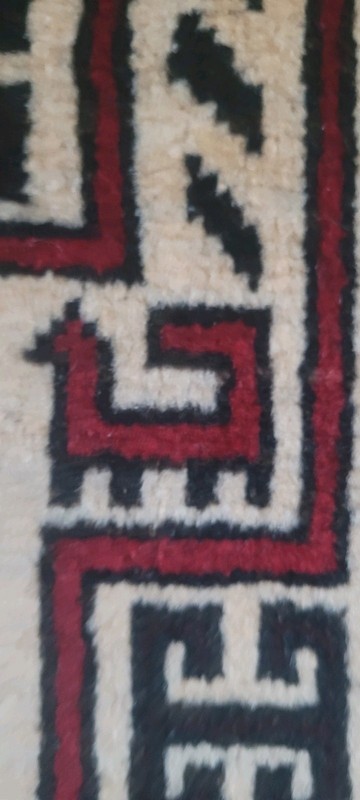 Fine Quality Handmade Tribal Accent Rug 3'x6' Geometric Patterns. gallery