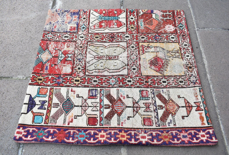 Turkish Silk Kilim Pillow Cover Rug 22''x24'' Decorative Handmade Cushion Cover gallery