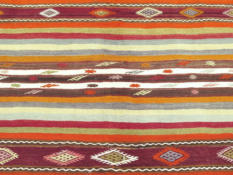Anatolia Turkish Kilim, Large Rug, Tribal Rugs Modern Striped Rug Carpet 64"X98" gallery