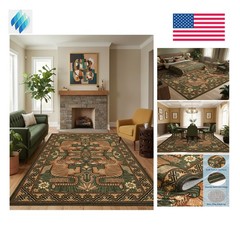 GarveeHome Tibetan Tiger Rug Green 8’x10′