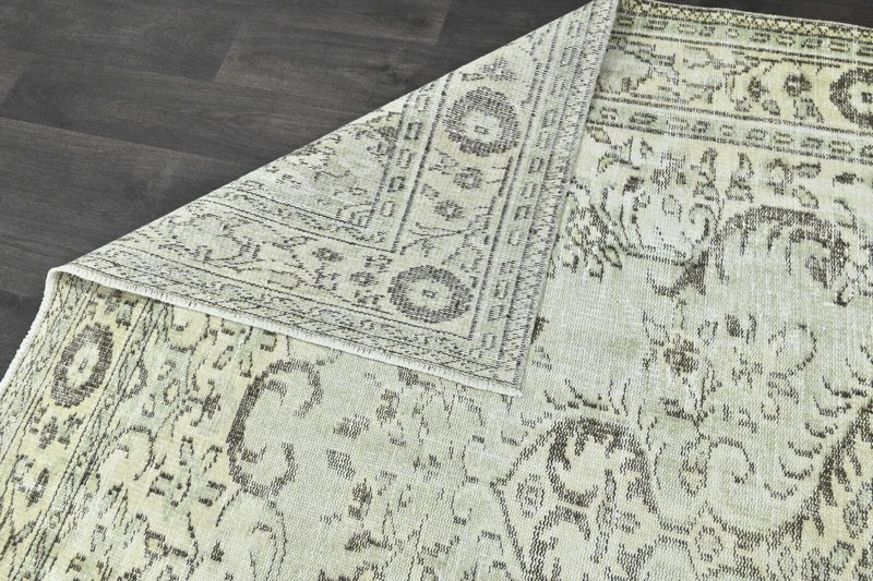 Oushak Turkish Vintage Rug 6x9 Kilim Rug Anatolian Handmade Boho Decor BEIGE gallery