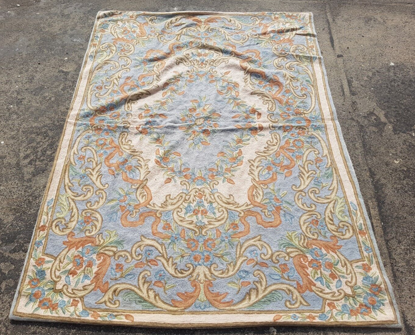 Vintage Hand Woven Traditional Kashmiri Multicolor Kilim Rug Carpet 166x120 cm gallery