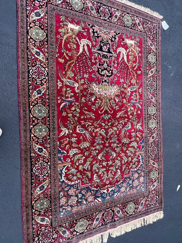 5X7FT EXCEPTIONAL SUPER FINE RUG Ca 1920- 70 RAJ gallery