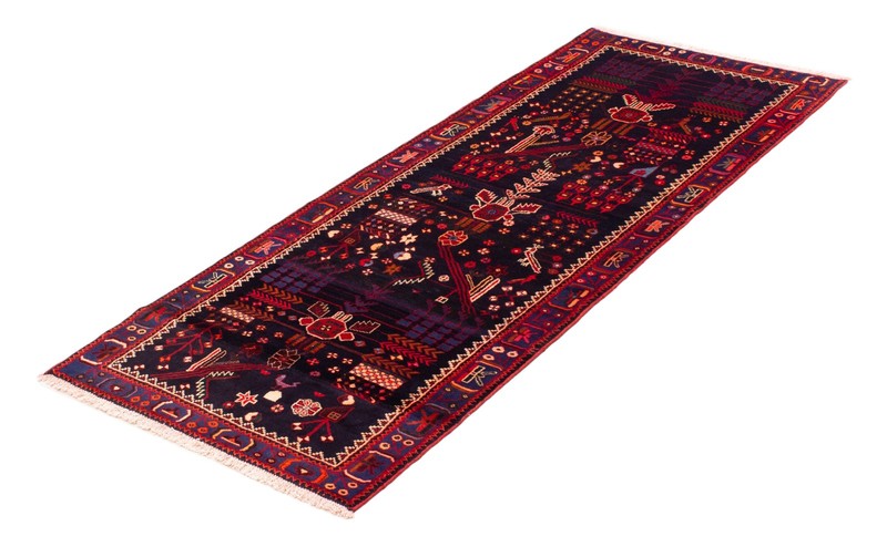 3'8" x 9'6" Vintage Hand-knotted Runner Rug Traditional Oriental Wool Carpet gallery