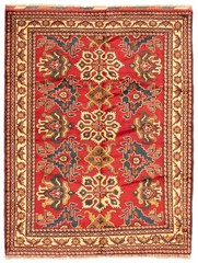 Vintage Hand-Knotted Area Rug 5’4″ x 6’8″ Traditional Oriental Wool Carpet