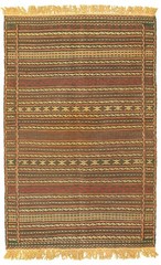 Vintage 3’2″ x 4’10” Traditional Wool Hand Woven Oriental Area Rug