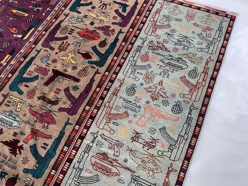 #617 Afghan War Rug Large Rug Beautifully Made Wool Rug Handicrafts 300x210 Cm gallery
