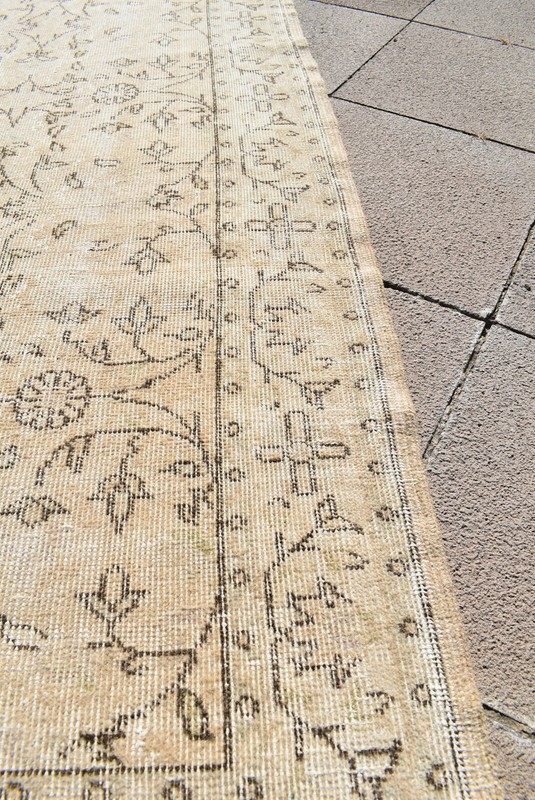 Oushak Area Rug 3'5 x 6'2 ft Vintage Turkish Kilim Sweet Bohemian Oushak Rug gallery