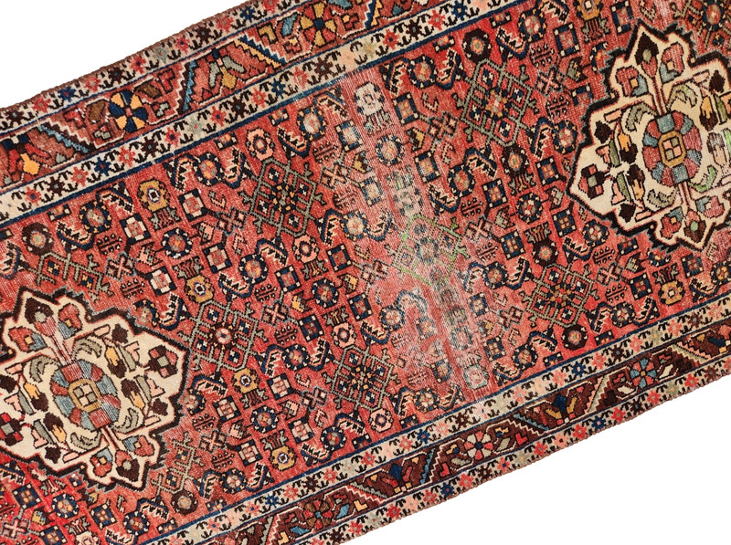 2'9"x13'9" ANTIQUE HAND KNOTTED CAUCASIAN TABRIZi SERAPE TRIBAL WOOL RUG RUNNER gallery