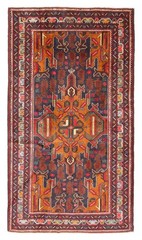 Vintage Hand-Knotted Area Rug 3’9″ x 6’8″ Traditional Oriental Wool Carpet