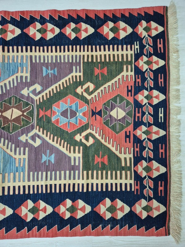Antique Anatolian Karapınar Kilim Rug - 45x67 in - Woven Unraveled Vintage Yarns gallery