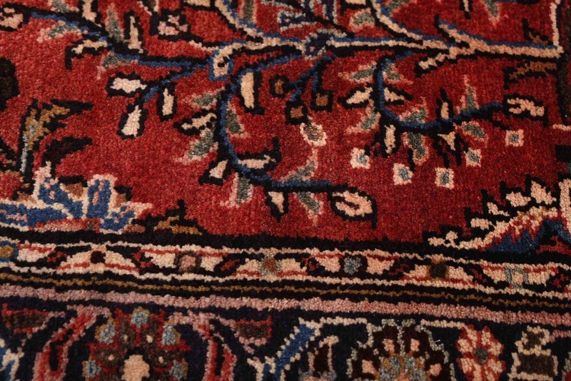 3'5" x 10'2" Vintage Hand-knotted Runner Rug Traditional Oriental Wool Carpet gallery