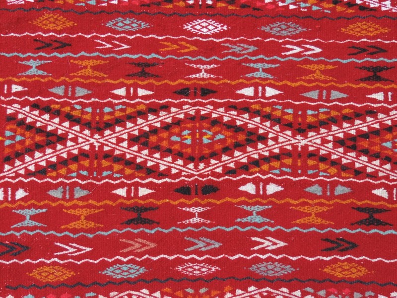 2x3ft. Handmade Flatweave Colorful Tribal Sumak Wool Rug from Tunisia gallery