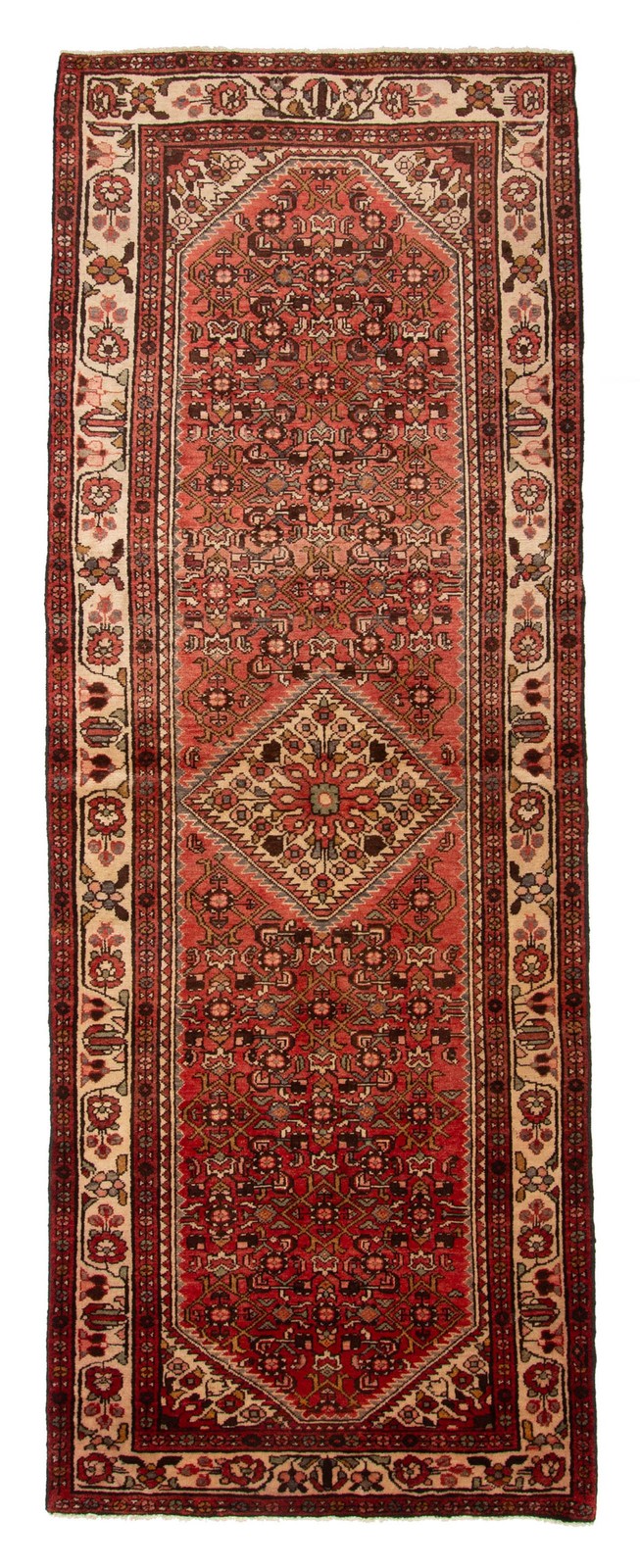 3'11" x 10'5" Vintage Hand-knotted Runner Rug Traditional Oriental Wool Carpet gallery