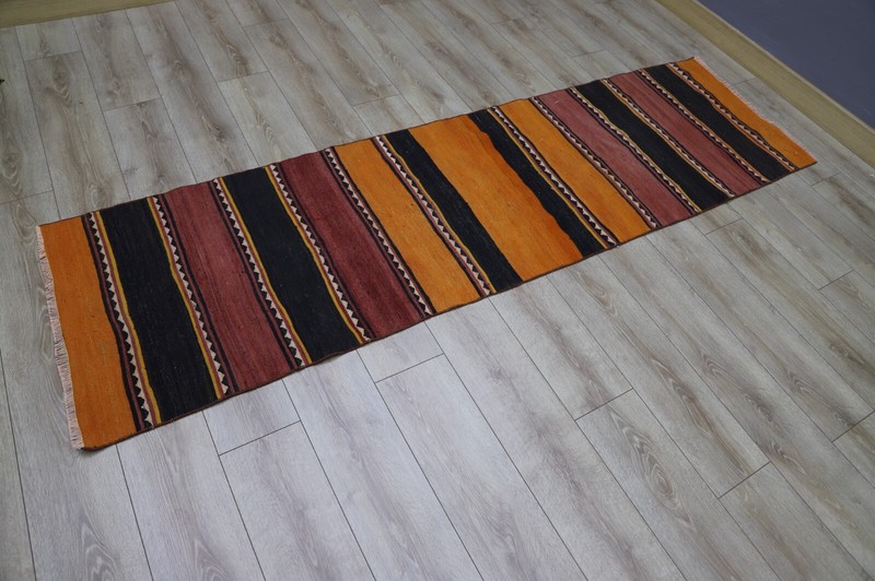 Southwestern Runner Tribal Handmade Kilim Hallway Traditional Carpet 2x7ft gallery
