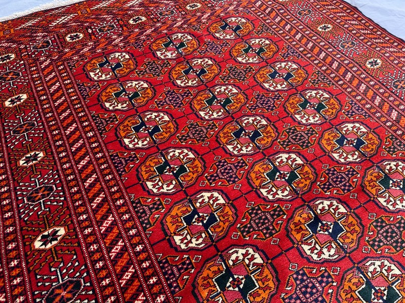 4'2x6'3 Antique Turkmen Tekke Gul Ersari Rug Soft Pile Oriental Rare Floor Rug gallery