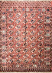 Antique Tekke Main Carpet, Turkoman, 6’7″ x 9’6″ #01004