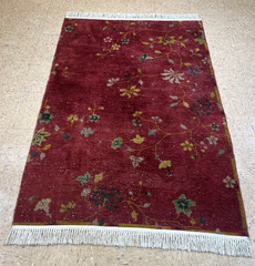pre1920 s ANTIQUE ART DECO WARTER NICHOLS CHINESE custom-cut RUG 6’7″x4’6″