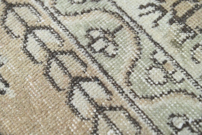 Oushak Turkish Doormat Rug 2x2 BEIGE Anatolian Handmade Vintage Small Kilim Rug gallery