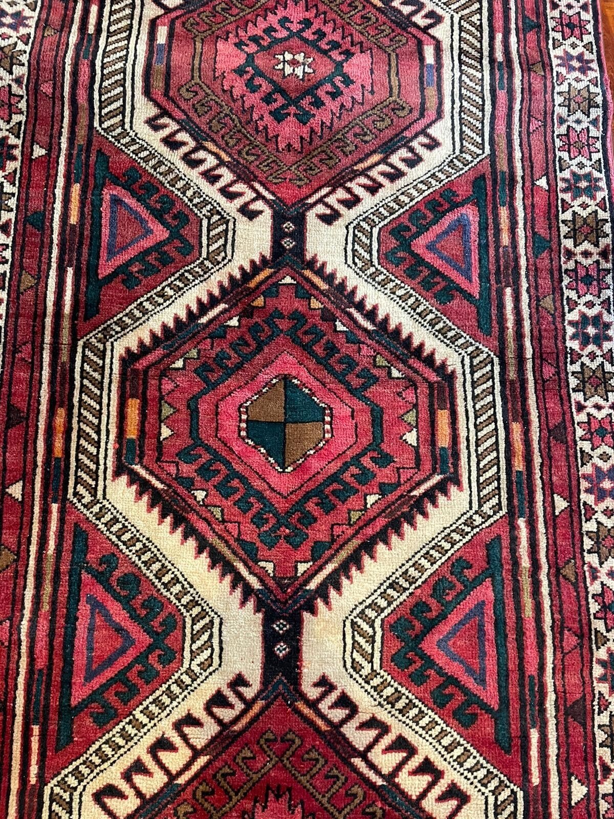 Exquisite 1950's Authentic Vintage Hand Made Knotted Runner 11' x 3' ft gallery