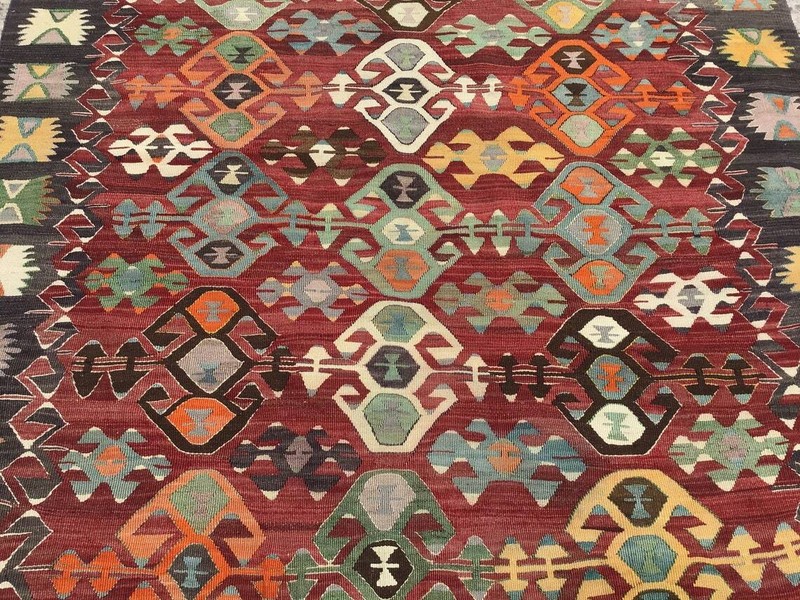 Turkish Area kilim rug, Anatolian rug, Teppich Kelim, Tapis, 5'7"x 9'6"ft, gallery