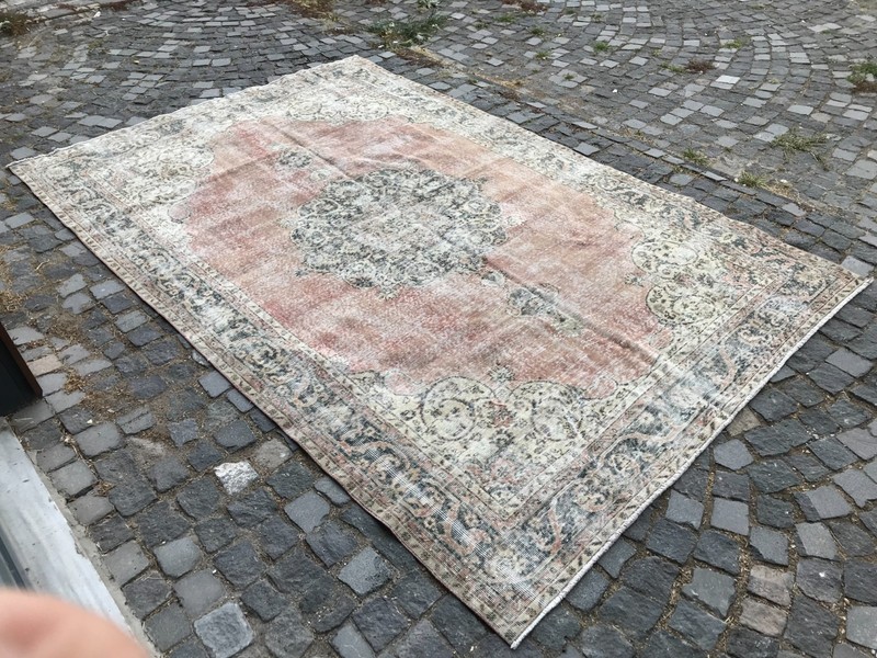 Bohemian Large Rug, Turkish Vintage Rug, Handmade Wool Rug, 6,5 x 10, ft gallery