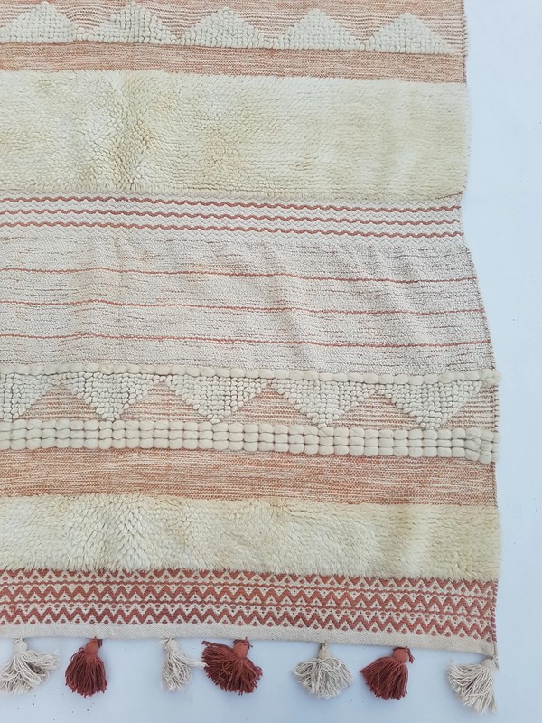 Vintage Handmade Traditional Geometric Brown Beige Kilim Rug Carpet 234x154cm gallery