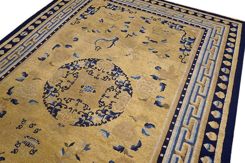 5X8 Antique Chinese Ningxia Wool Area Rug 1750 gallery