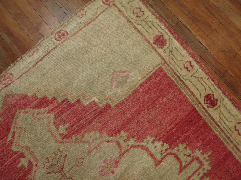 Vintage Turkish Oushak Gallery Rug Size 6'1''x12'3'' gallery