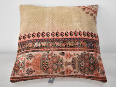 Antique Pillow Cover Sofa Rug 16” x 16” Made of Antique Cushion Cover Carpet