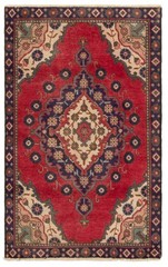 Vintage 2’11” x 4’8″ Traditional Hand Knotted Vegetable Dye Wool Area Rug