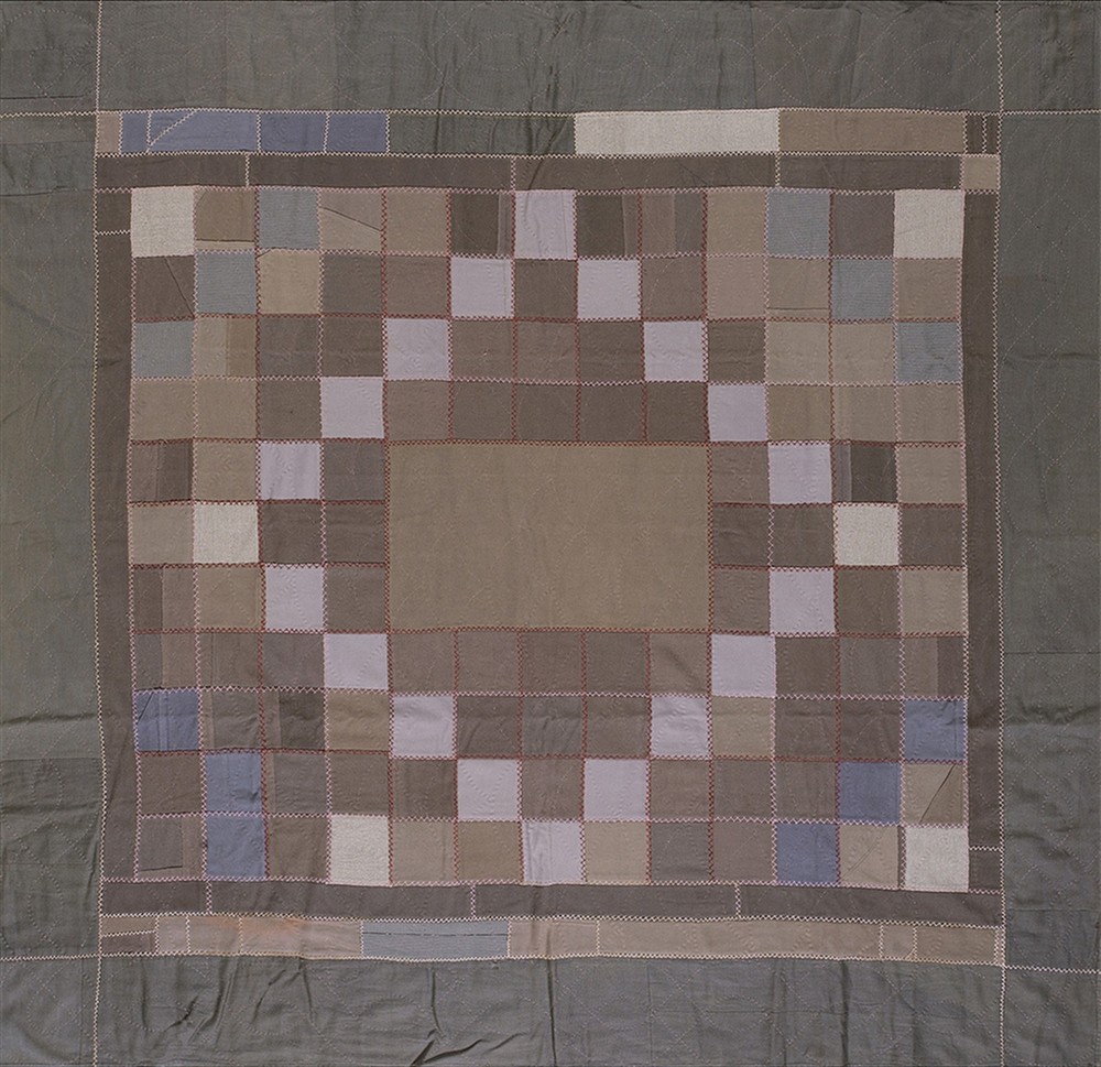 6X6 Antique American Quilts Wool Area Rug 1920