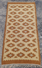 Vintage Handmade Turkish Tribal Wool Runner Rug 136×68 cm