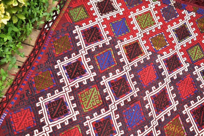 Turkish Kilim Rug 5x7 Handwoven Sivas Cicim Kilim 170x228cm Oriental Vintage Rug gallery