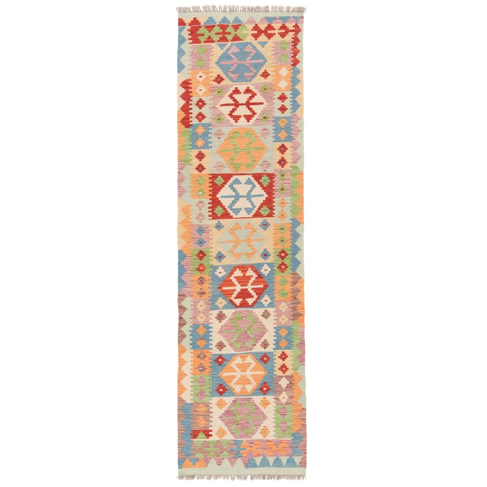 Kelim Afghan 288x77 cm Handwoven Oriental Carpet Rug Runner Kilim