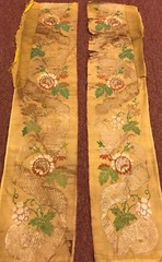 AN AWESOME REAR 17TH CENTURY PAIR OF CHINESE EMBROIDERY