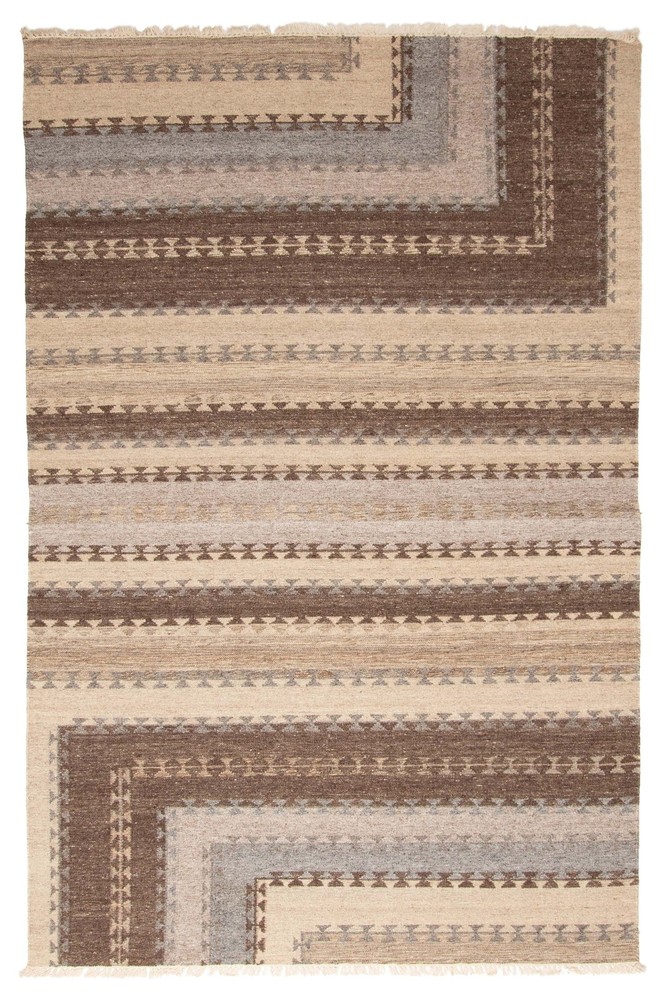 Vintage Hand Woven Area Rug 5'2" x 8'0" Traditional Wool Oriental Carpet
