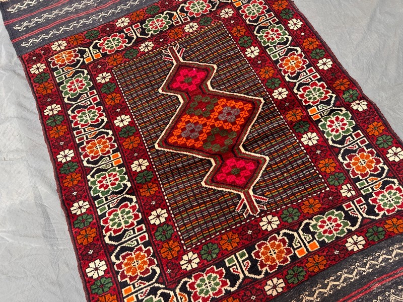 Stunning Vintage Taimani Natural Vegetable Dye Soft Nomad Maldari Nomad Carpet gallery
