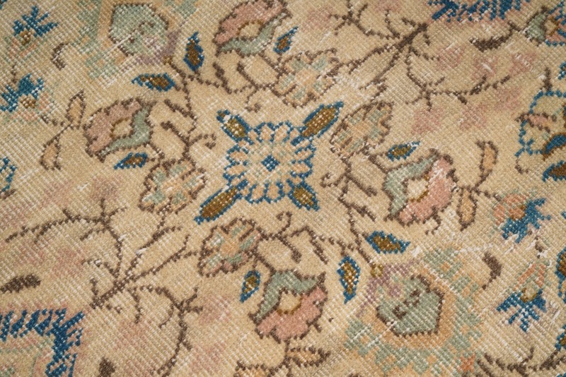 2x9 Turkish Vintage Neutral Runner Handmade Oushak Faded Carpet Runner Rug 523 gallery