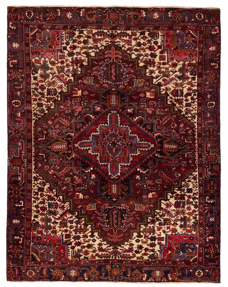 Traditional Vintage Hand-Knotted Area Rug 8'2" x 10'4" Oriental Wool Carpet