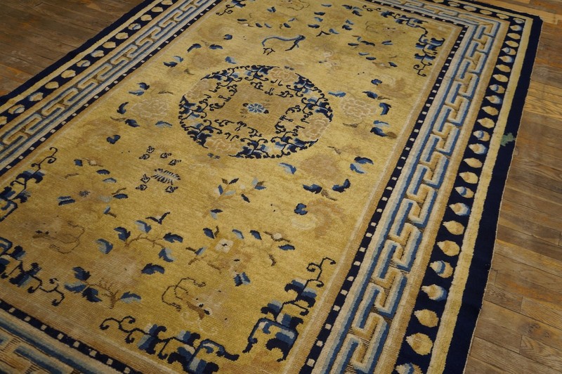 5X8 Antique Chinese Ningxia Wool Area Rug 1750 gallery