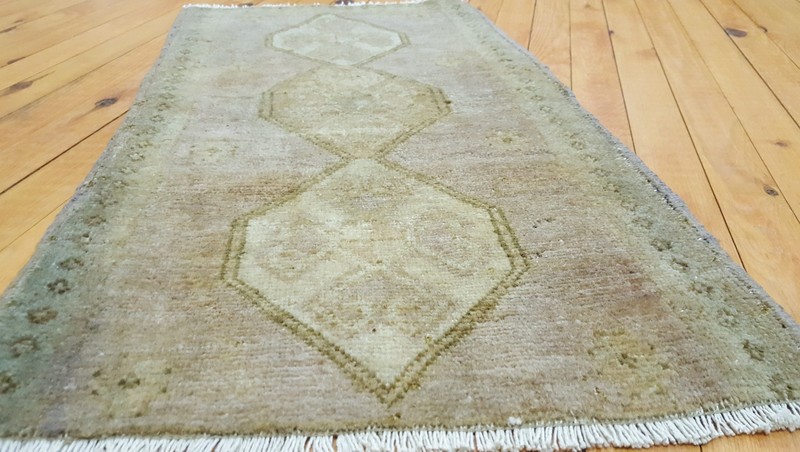 Antique 1900-1930s Turkish Tribal Rug 1'5" x 2'6" gallery