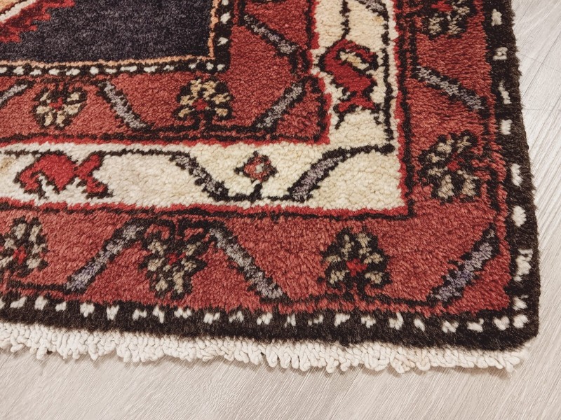 ESTATE 10' FEET BEAUTIFUL CIRCA 1950 RUNNER HANDMADE-KNOTTED WOOL RUG 586470 gallery